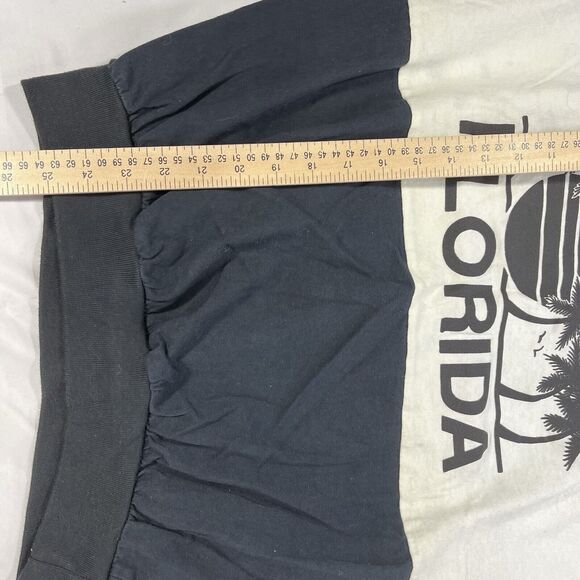 VINTAGE FLORIDA SLEEVELESS 1/4 SHIRT ADULT L/XL USA MADE WHITE BLACK 90s TANK - Picture 14 of 14